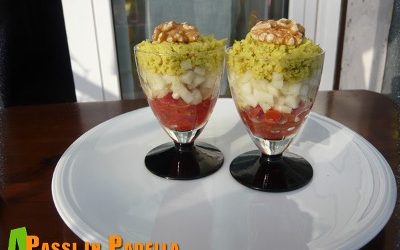 Cocktail di pomodori, finocchi e avocado